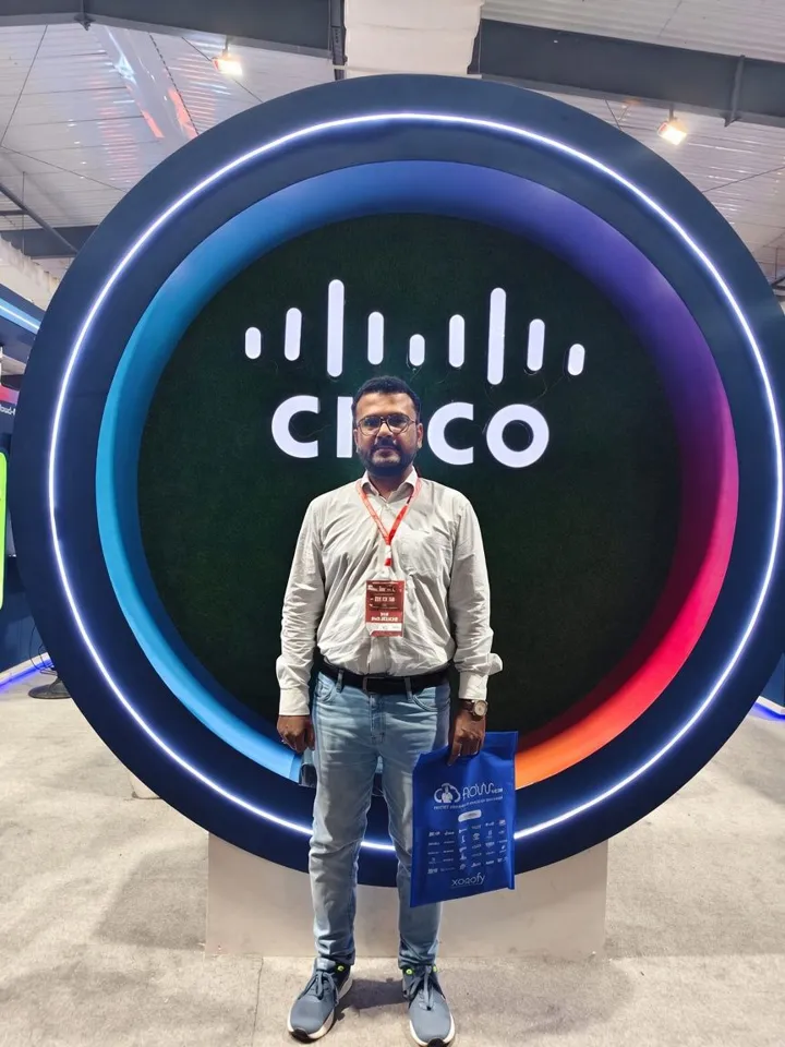 Abdul Rauf Qureshi at the Cisco stand, ITCN Asia 2026